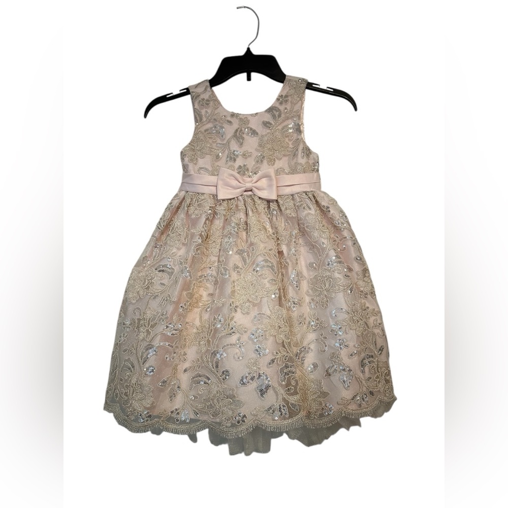 American Princess Cream and Silver Formal Dress